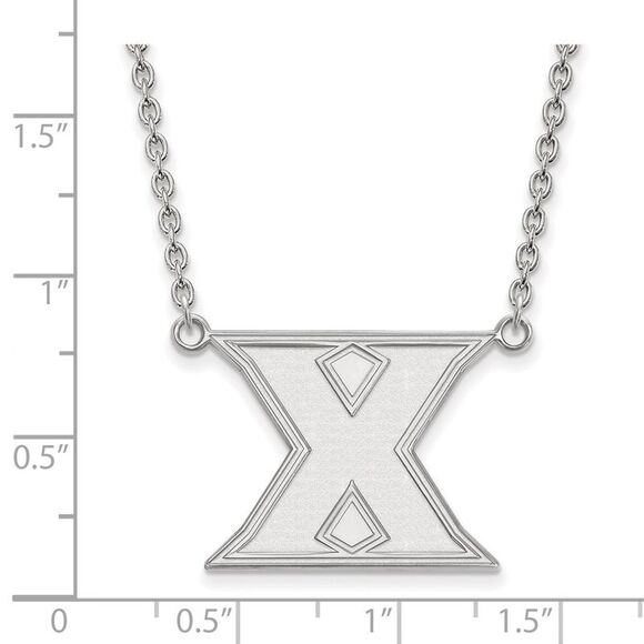 Sterling Silver Xavier U Large Initial X Pendant Necklace - Picture 3 of 5